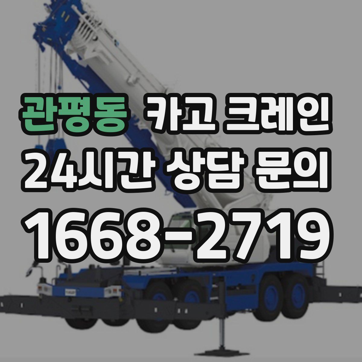 관평동 카고 크레인