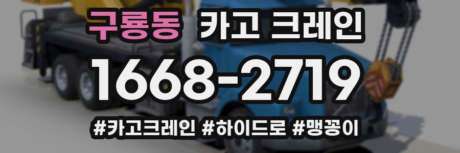 구룡동 크레인 작업