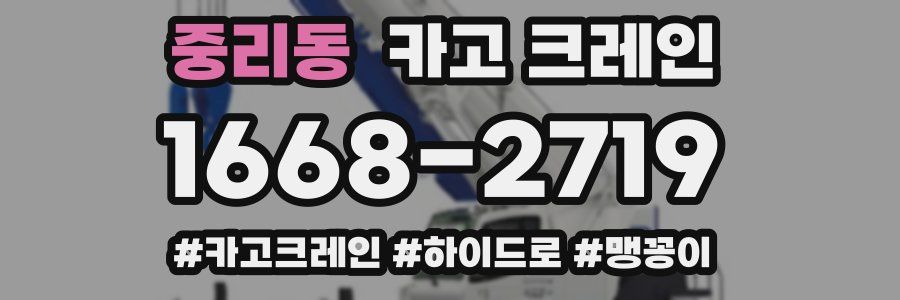 중리동 크레인 작업