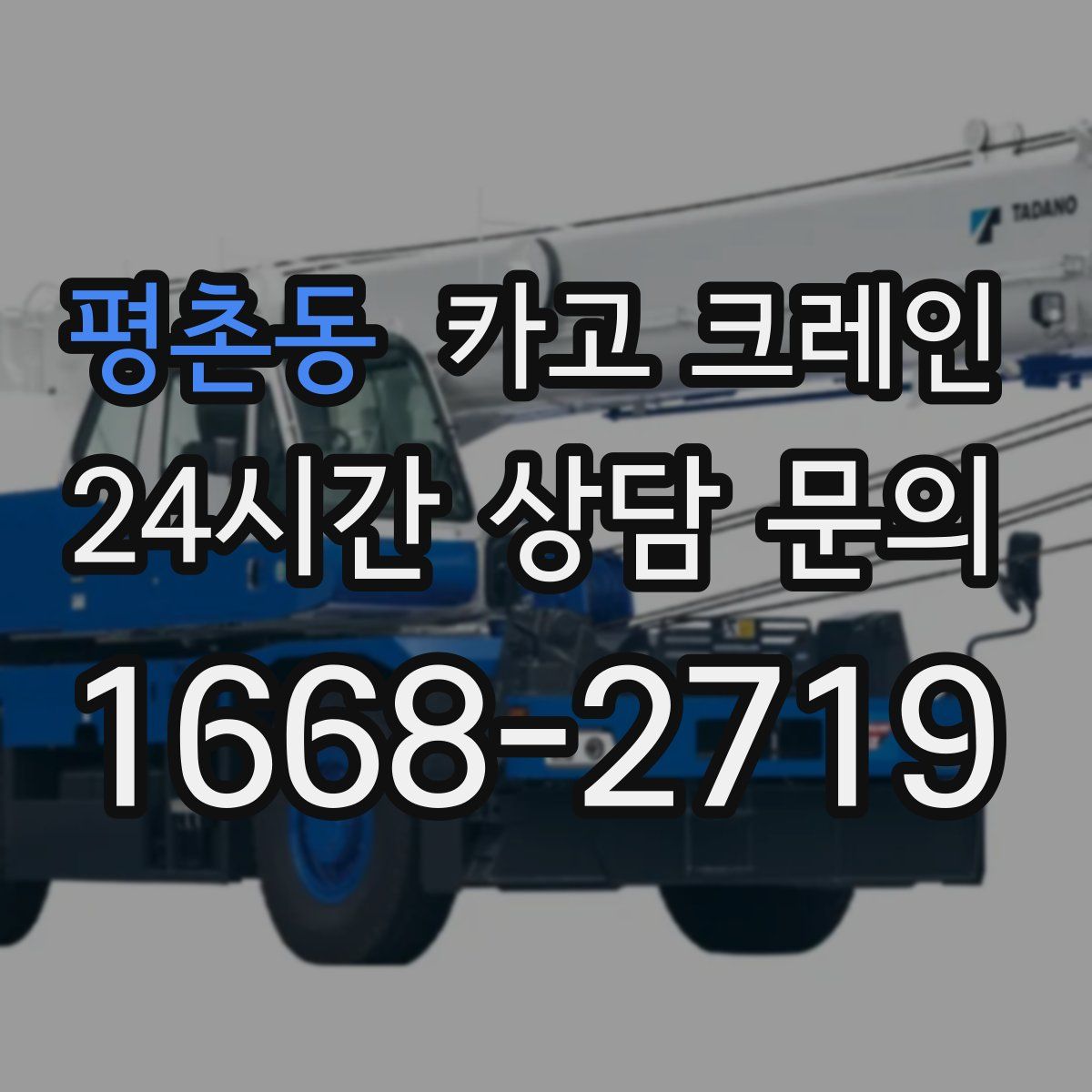 평촌동 카고 크레인