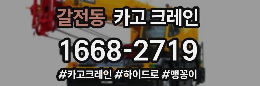 갈전동 크레인 작업