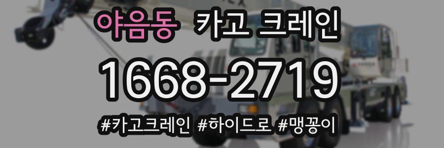 야음동 크레인 작업