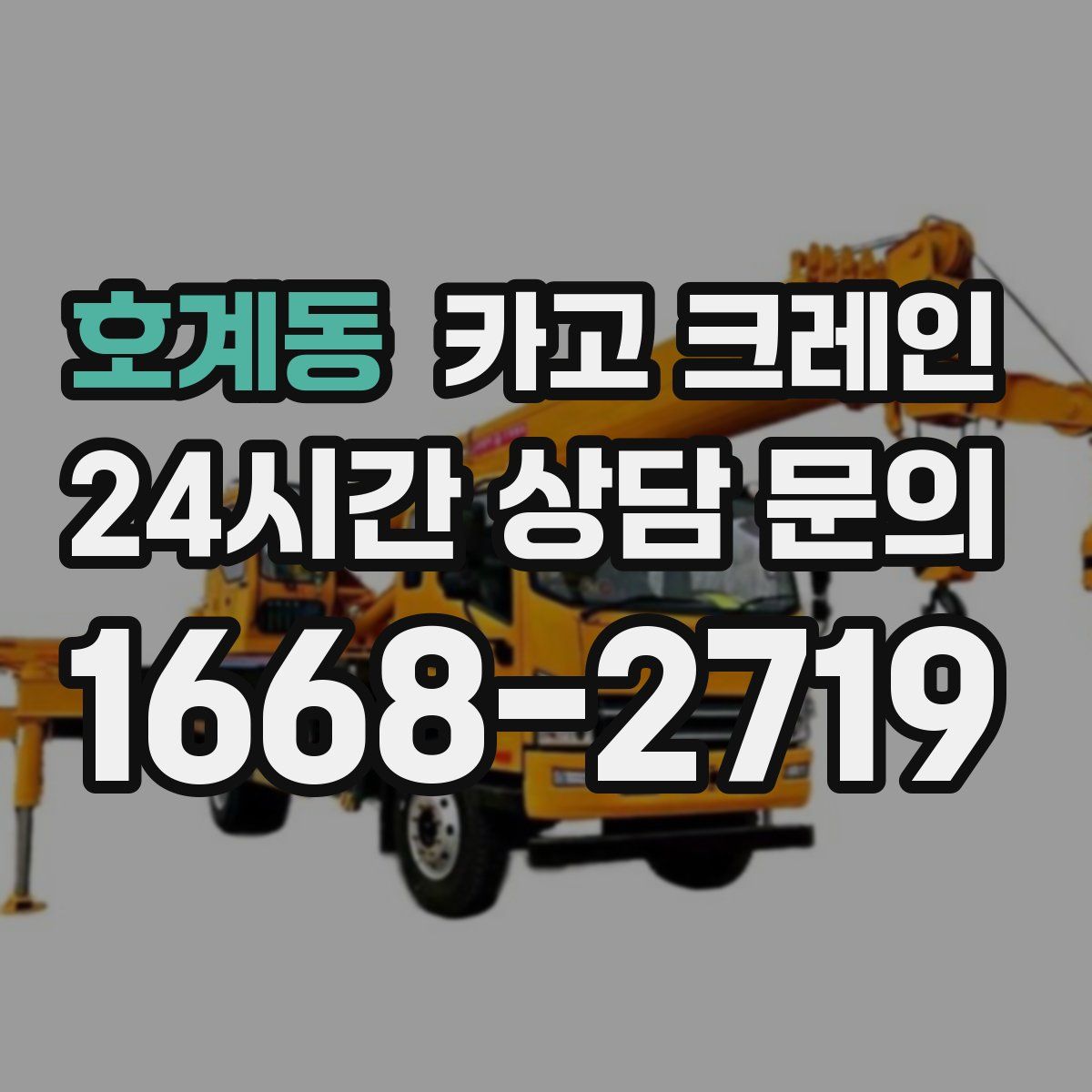 호계동 카고 크레인