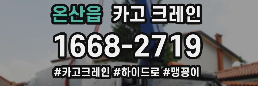 온산읍 크레인 작업