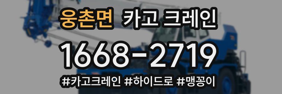 웅촌면 크레인 작업