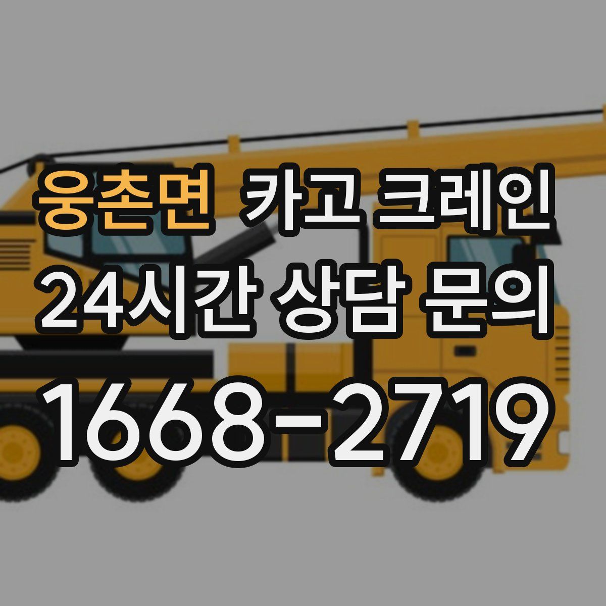 웅촌면 카고 크레인