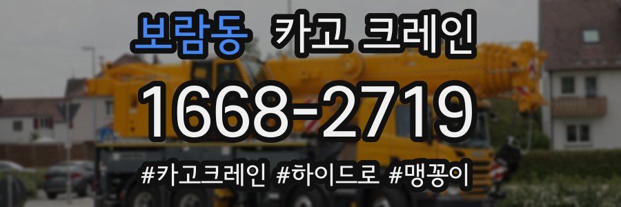 보람동 크레인 작업