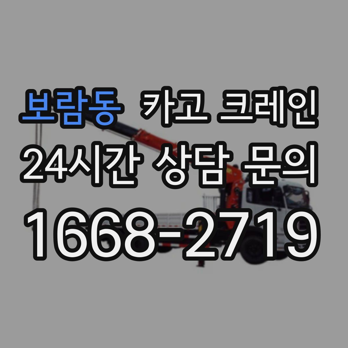 보람동 카고 크레인