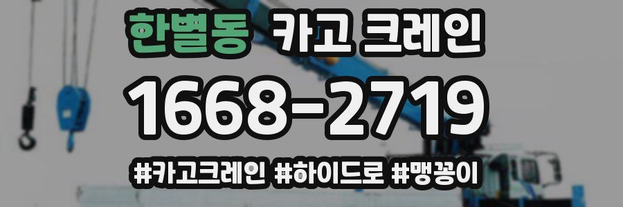 한별동 크레인 작업