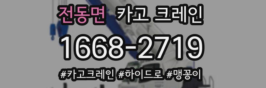 전동면 크레인 작업