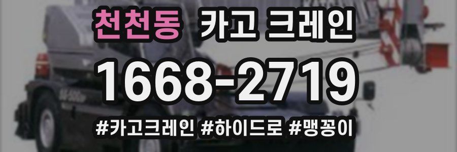 천천동 크레인 작업