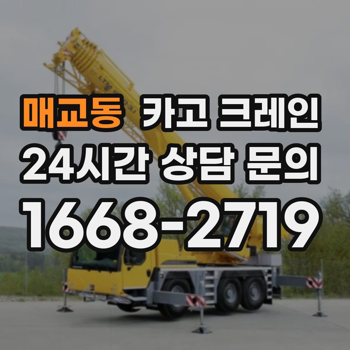 매교동 카고 크레인 라인 증설 장비 반입 마감까지