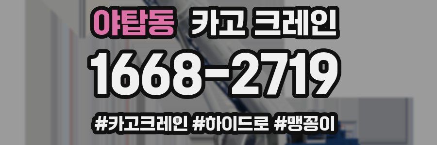 야탑동 크레인 작업