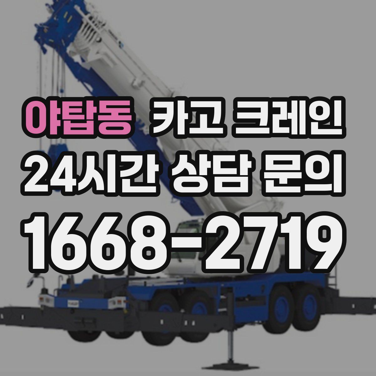 야탑동 카고 크레인