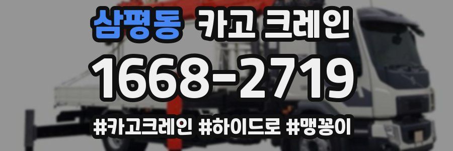 삼평동 크레인 작업