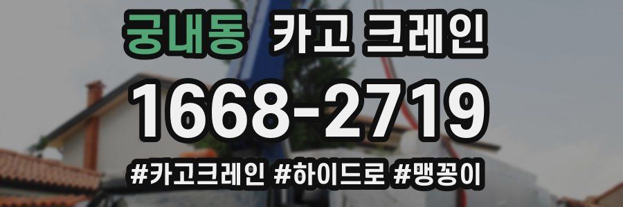 궁내동 크레인 작업