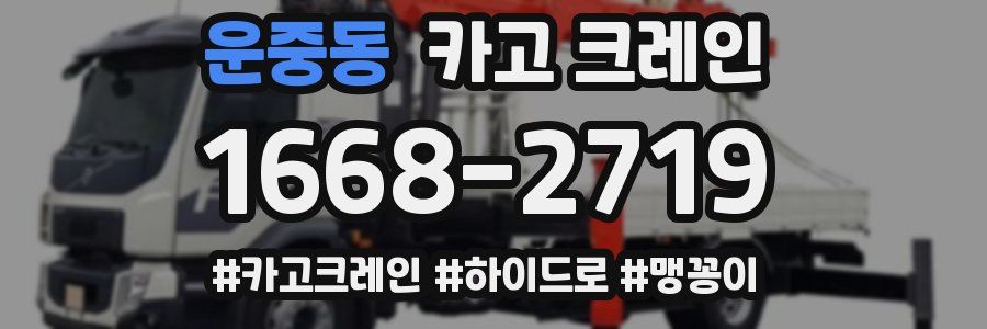 운중동 크레인 작업