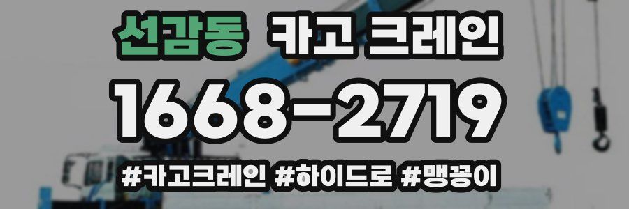 선감동 크레인 작업