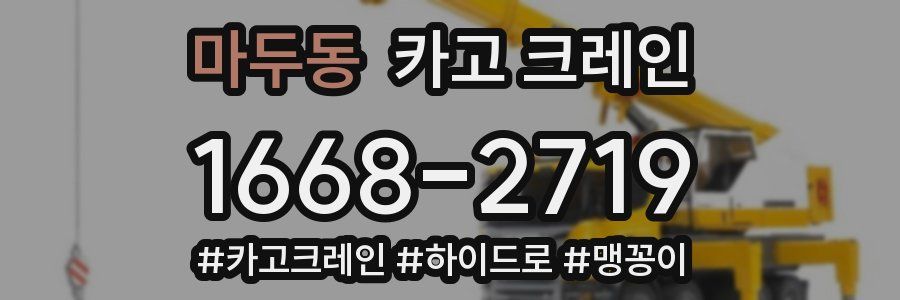 마두동 크레인 작업