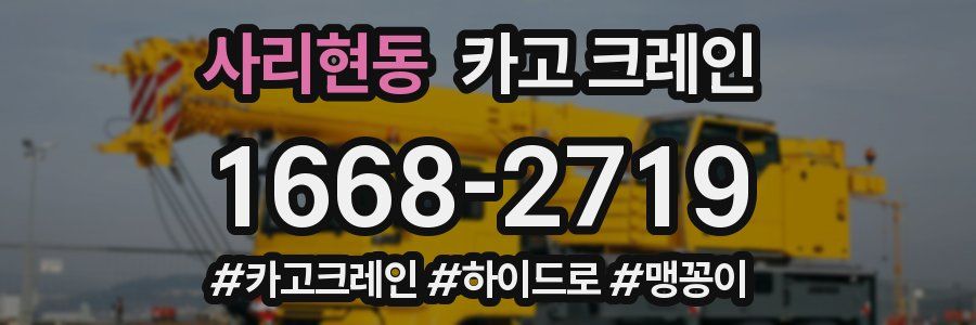 사리현동 크레인 작업