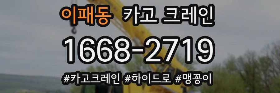 이패동 크레인 작업