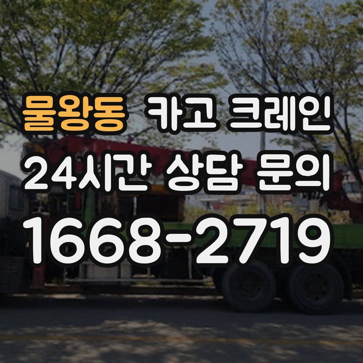 물왕동 카고 크레인 상담할 때 꼭 알려줘야 하는 내용