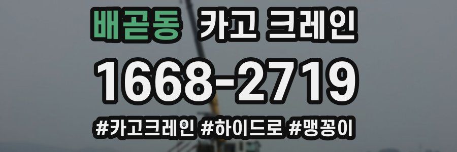 배곧동 크레인 작업