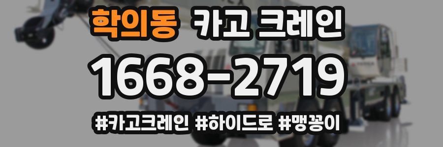 학의동 크레인 작업