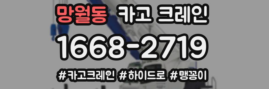 망월동 크레인 작업