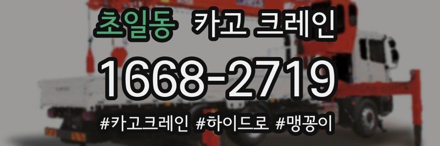 초일동 크레인 작업