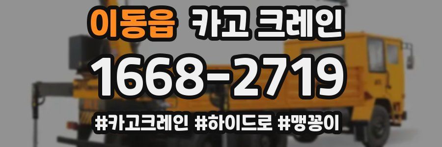 이동읍 크레인 작업