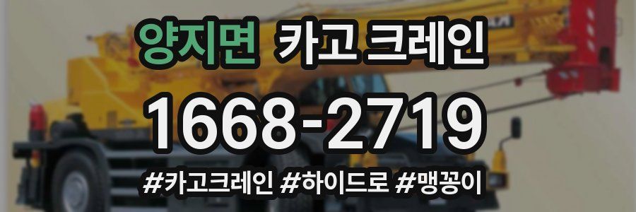 양지면 크레인 작업