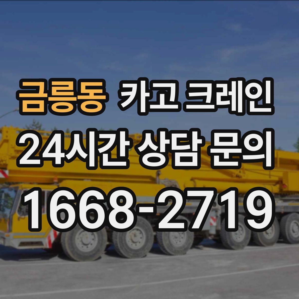 금릉동 카고 크레인