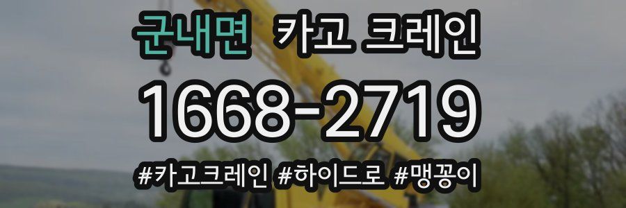 군내면 크레인 작업