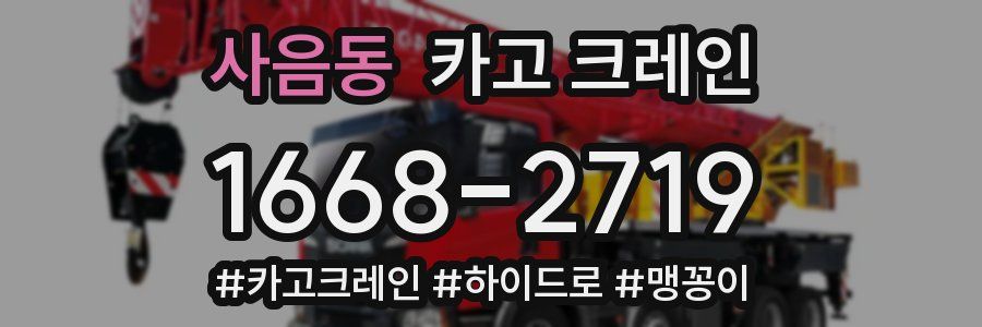 사음동 크레인 작업