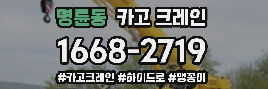 명륜동 크레인 작업