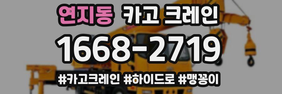 연지동 크레인 작업