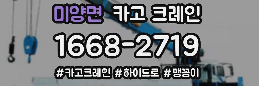 미양면 크레인 작업