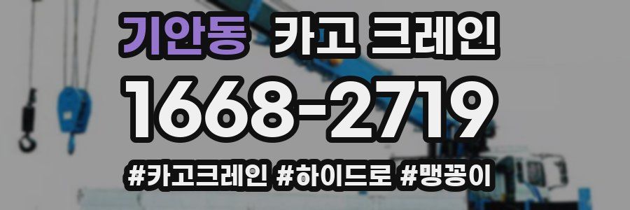 기안동 크레인 작업