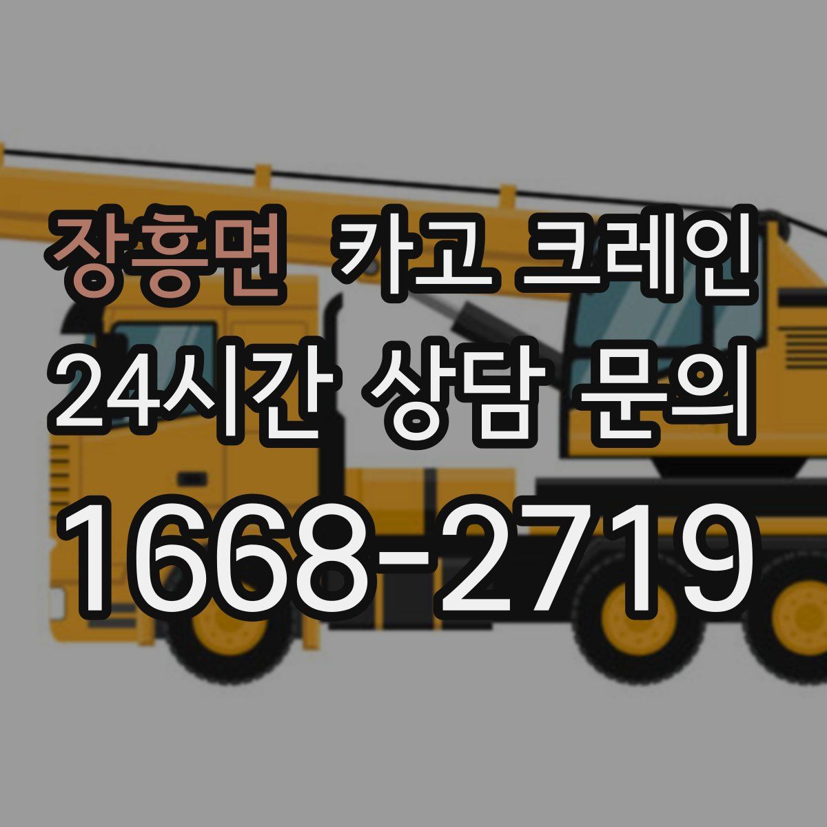 장흥면 카고 크레인