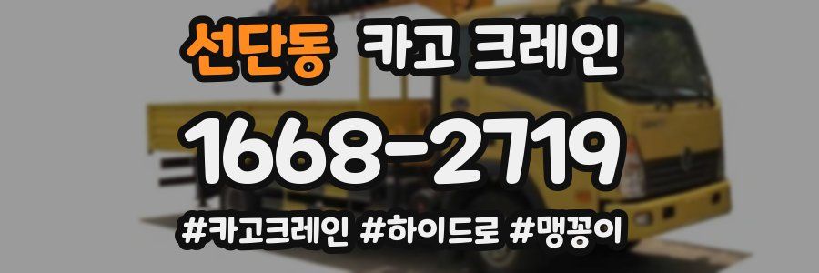 선단동 크레인 작업