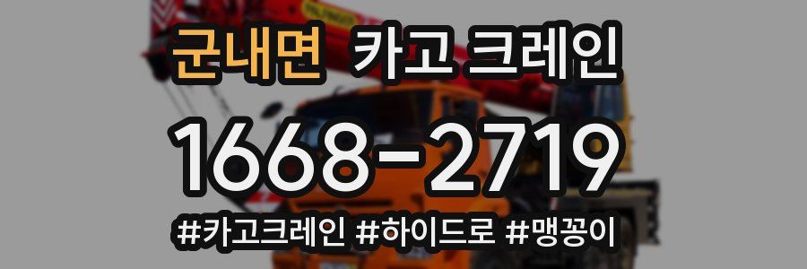 군내면 크레인 작업