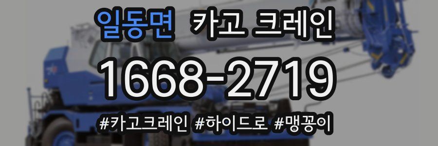 일동면 크레인 작업