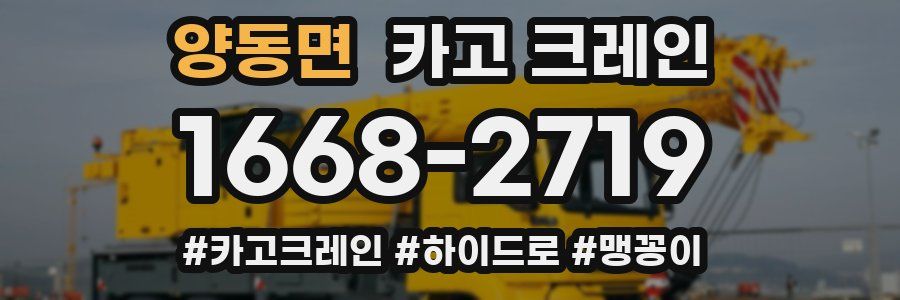 양동면 크레인 작업