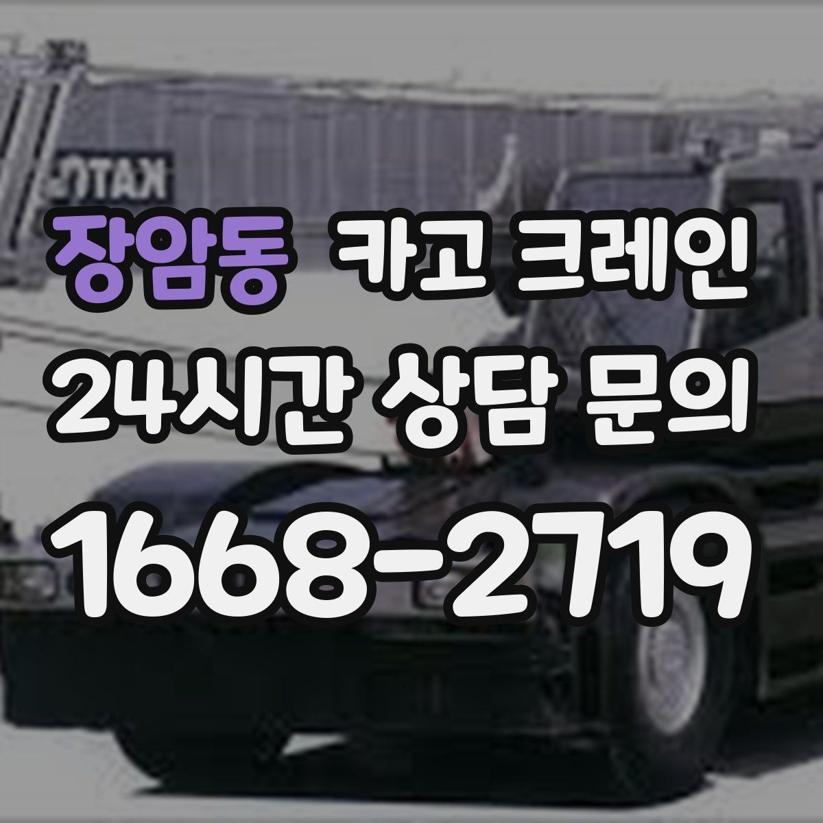 장암동 카고 크레인 빠듯한 공정에 맞춘 투입 요령