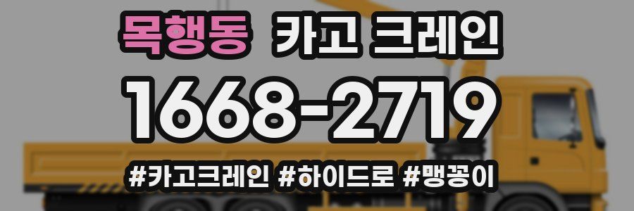 목행동 크레인 작업