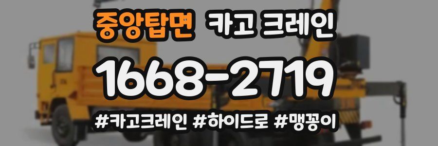 중앙탑면 크레인 작업