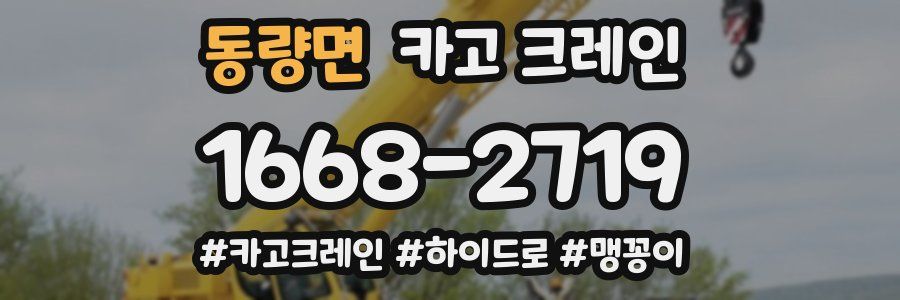 동량면 크레인 작업