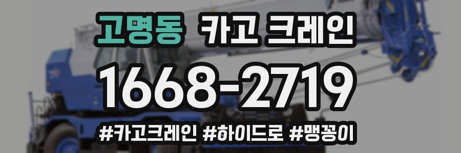 고명동 크레인 작업