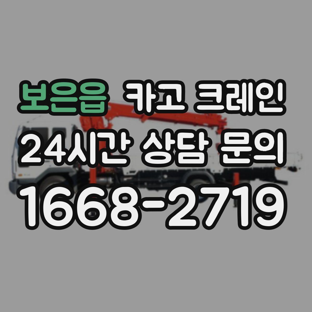 보은읍 카고 크레인